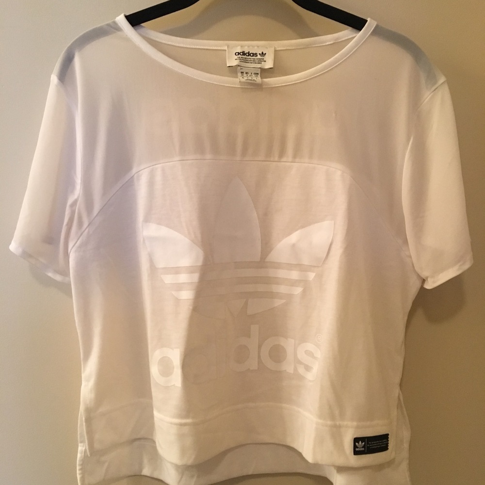 Adidas Mesh Short Sleeve Crop Top